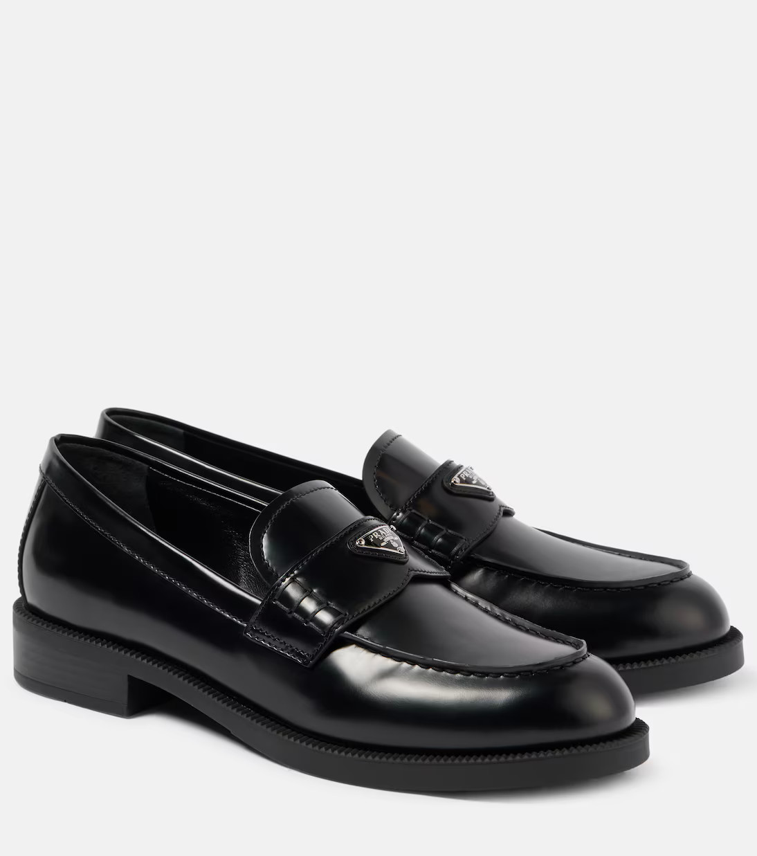 Logo leather loafers | Mytheresa (UK)