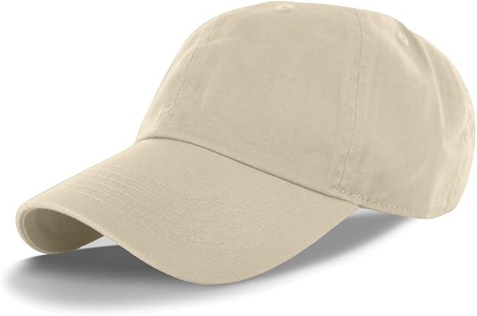 DS Plain 100% Cotton Adjustable Baseball Cap | Amazon (US)