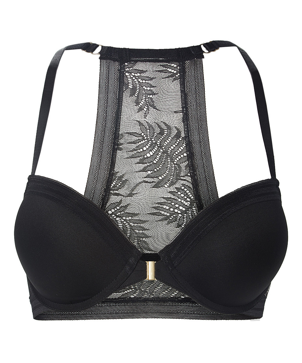 Vince Camuto Women's Bras 001- - Black Palm Mesh Racerback Bra | Zulily