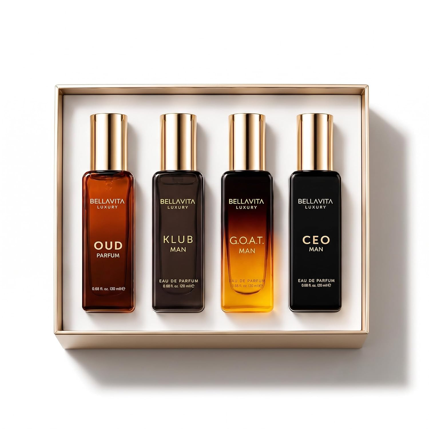 Bellavita Luxury Men's Perfume Gift Set with CEO Man, G.O.A.T., Klub, and Oud | 80ml | Perfume fo... | Amazon (US)
