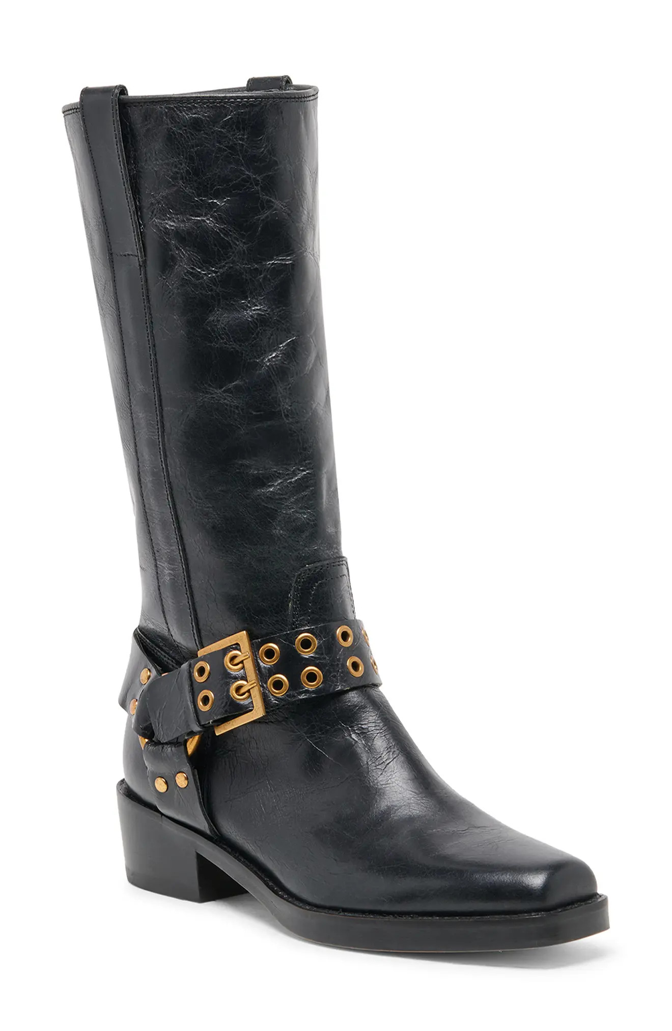 Dolce Vita Rusty Tall Boot in Black Leather at Nordstrom, Size 7 | Nordstrom