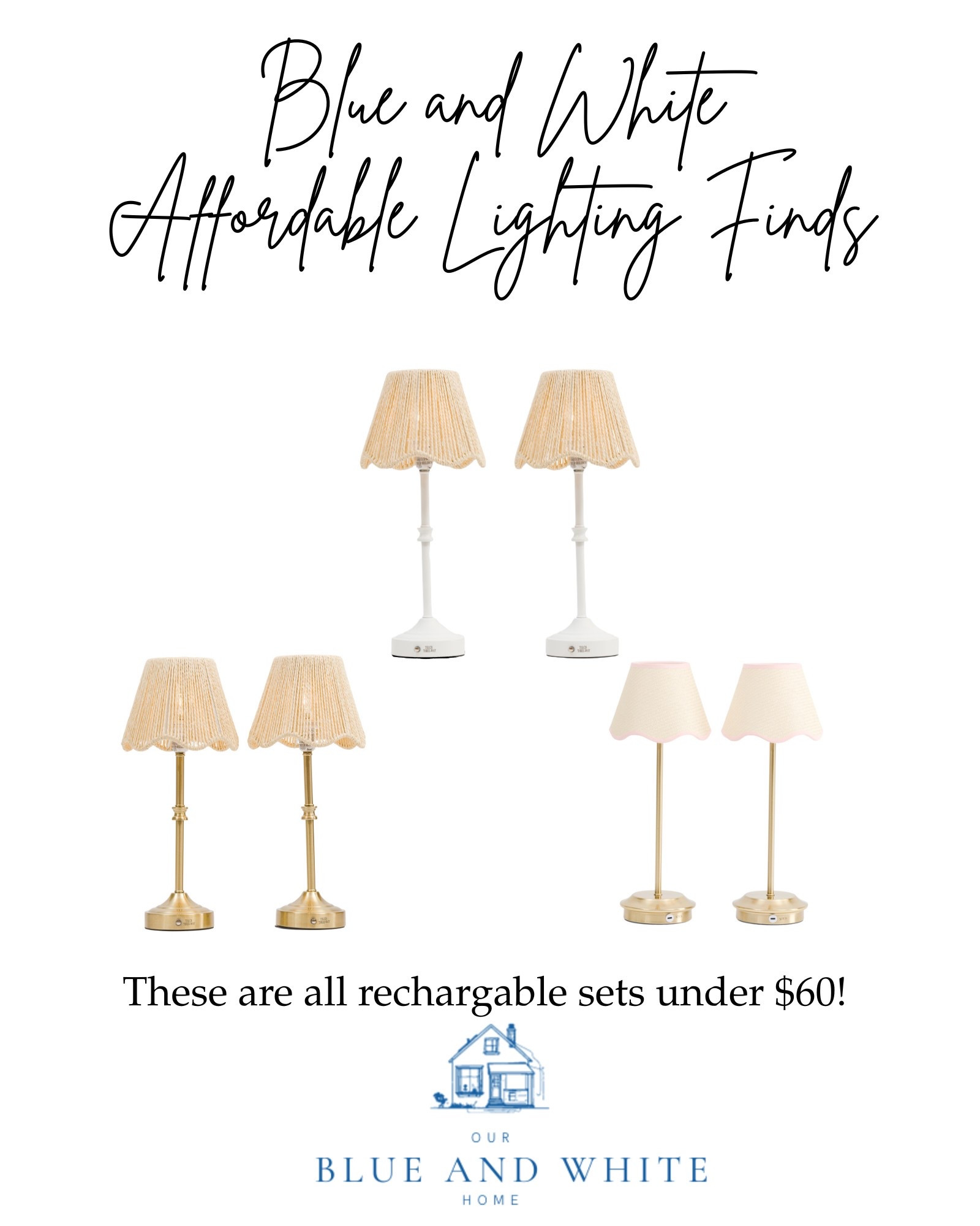 Affordable rechargeable lamp sets for under $60!

#LTKHome #LTKFindsUnder100