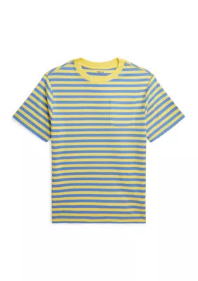 Boys 8-20 Striped Cotton Jersey Pocket T-Shirt | Belk