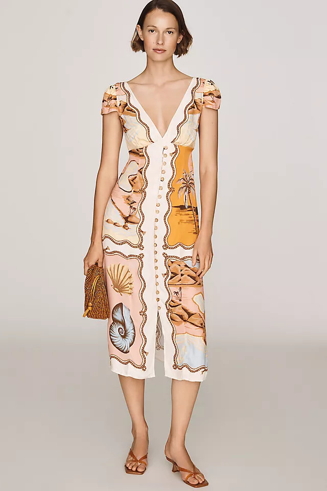 Souvenir Short-Sleeve Midi Dress | Anthropologie (US)