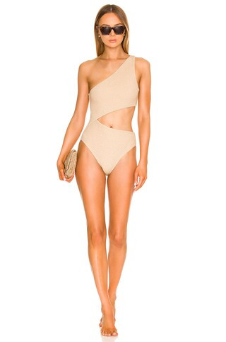 BEACH RIOT Celine One Piece in Gold from Revolve.com | Revolve Clothing (Global)
