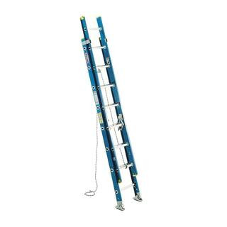 Werner 16 ft. Fiberglass Extension Ladder (15 ft. Reach Height) with 250 lb. Load Capacity Type I... | The Home Depot