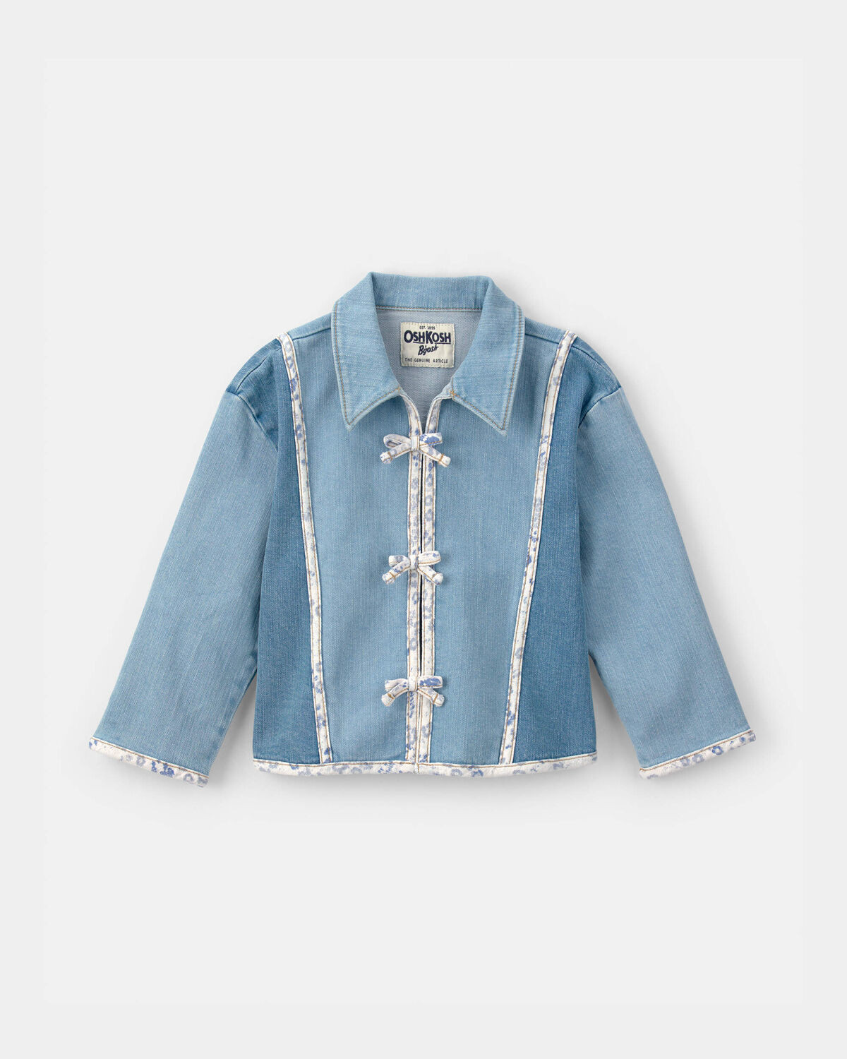 Toddler Girl Patchwork Denim Jacket - Light Wash | Carter's Inc