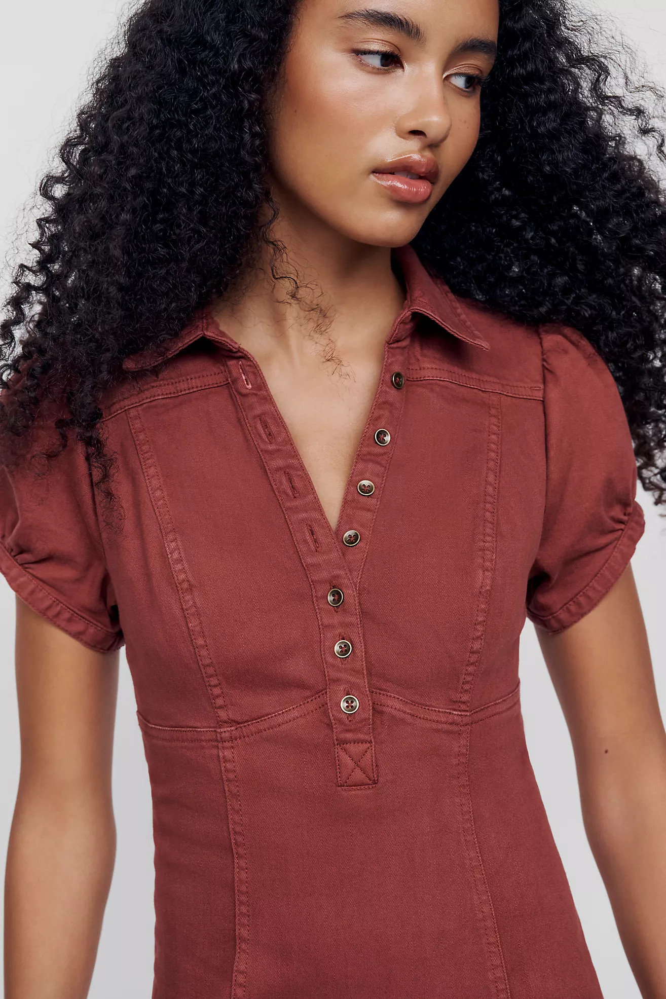 Pilcro Rebekah Denim Slim Midi Dress | Anthropologie (US)
