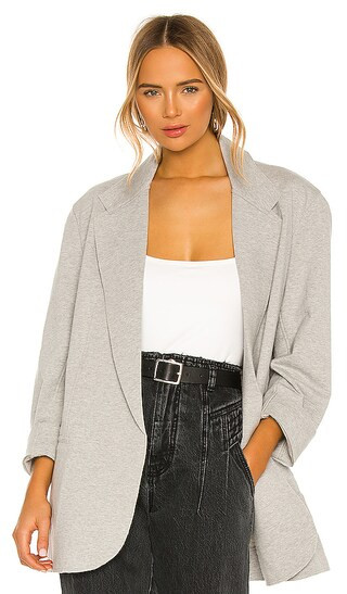 Oversized Double Breasted Jacket in Heather Grey | Revolve Clothing (Global)