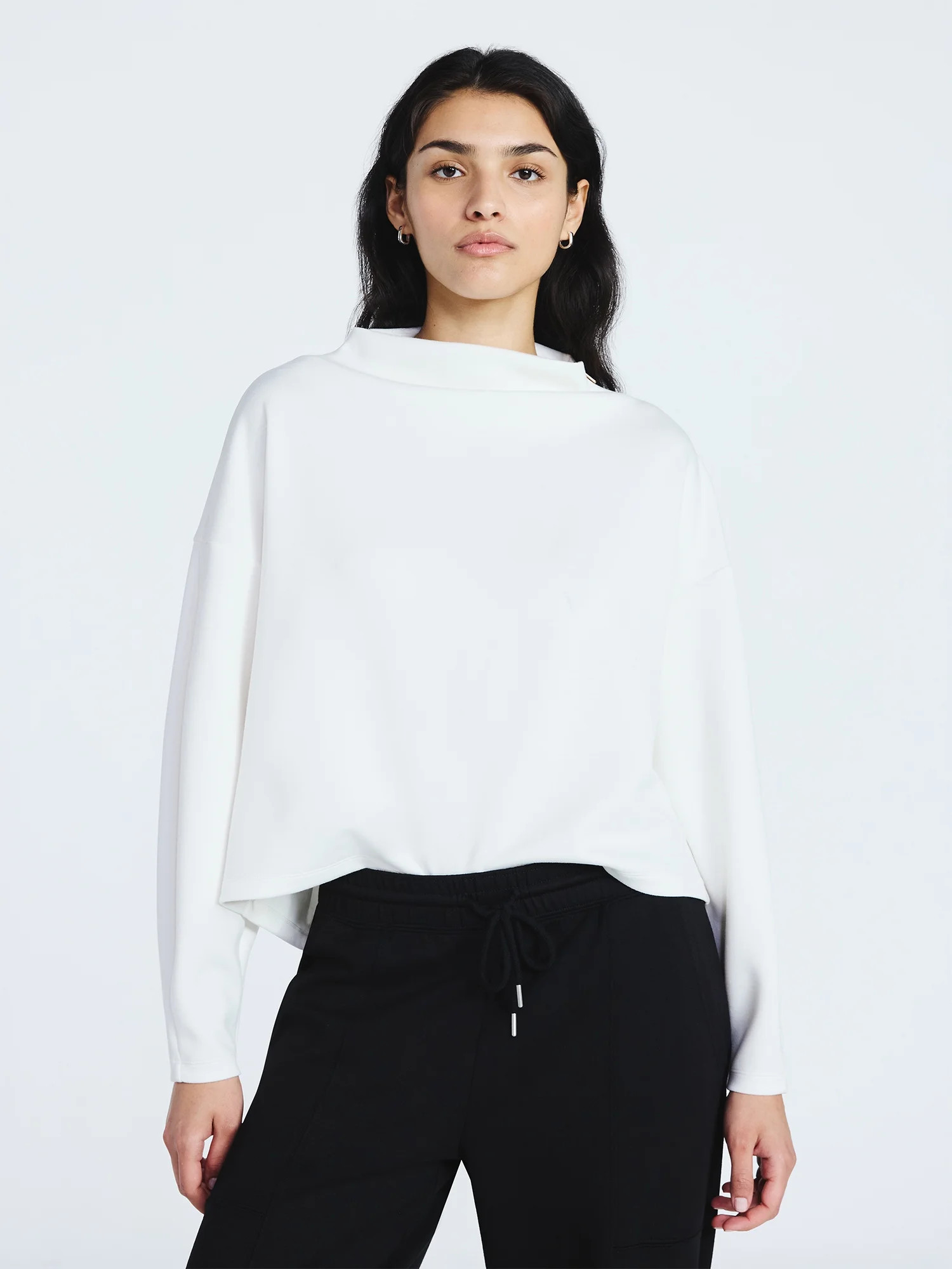 Scoop Women's New Scubaknit Zip Neck Top, Sizes XS-XXL | Walmart (US)