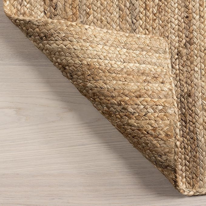 nuLOOM Rigo Hand Woven Farmhouse Jute Area Rug, 6x9, Natural | Amazon (US)