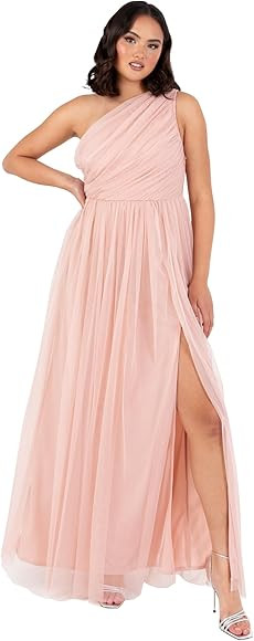 Anaya with Love Damen Womens Ladies Maxi One Cold Shoulder Dress with Slit Split Sleeveless Prom ... | Amazon (DE)