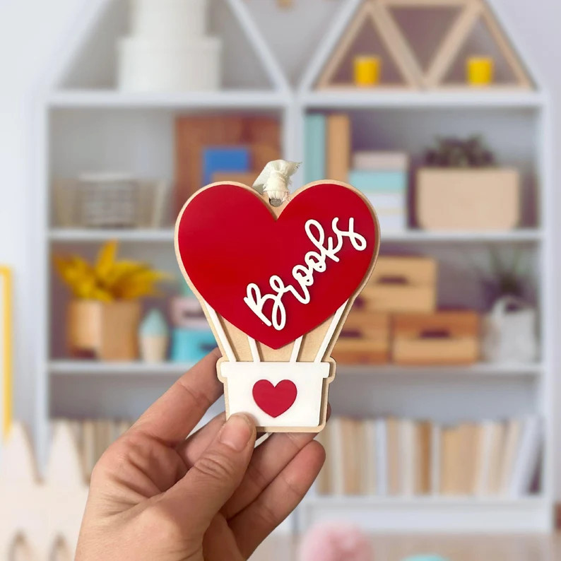 Personalized Valentine's Day Tag, Custom Kid's Basket Name Tag, Reusable Valentine's Gift Tag, Cu... | Etsy (US)