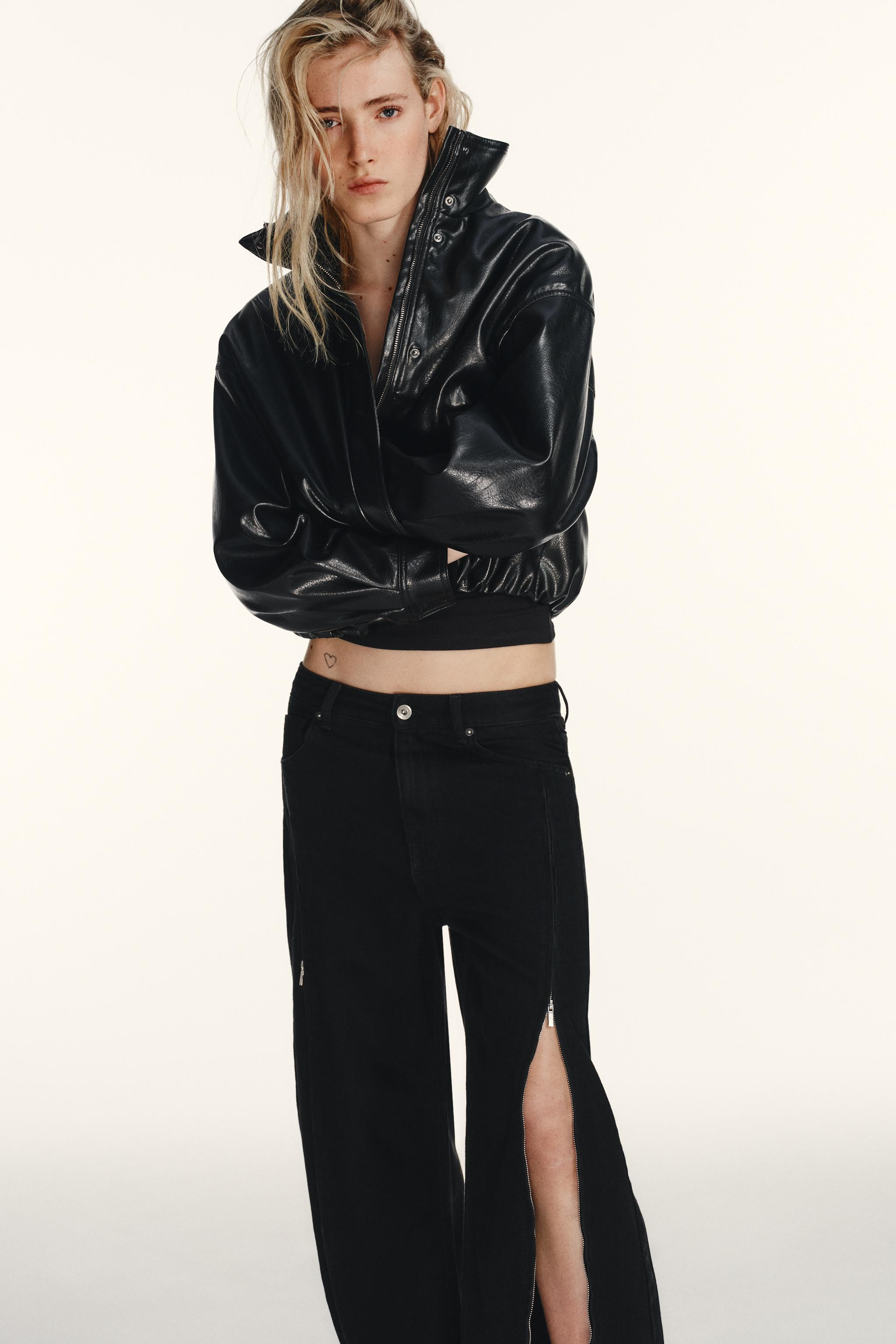 TRF BAGGY ZIPPER JEANS | Zara US