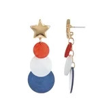 Way to Celebrate Americana Red, White, and Blue Dangle Earrings | Walmart (US)