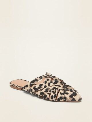 Faux-Leather Braided Mule Flats for Women | Old Navy (US)