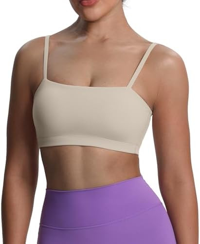 Aoxjox Women's Workout Bandeau Bras Training Fitness Running Yoga Crop Tank | Amazon (US)