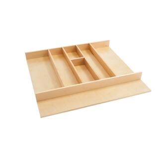 Rev-A-Shelf 2.38 in. H x 24 in. W x 22 in. D Short Wood Cabinet Drawer Utility Tray Insert 4WUT-3... | The Home Depot