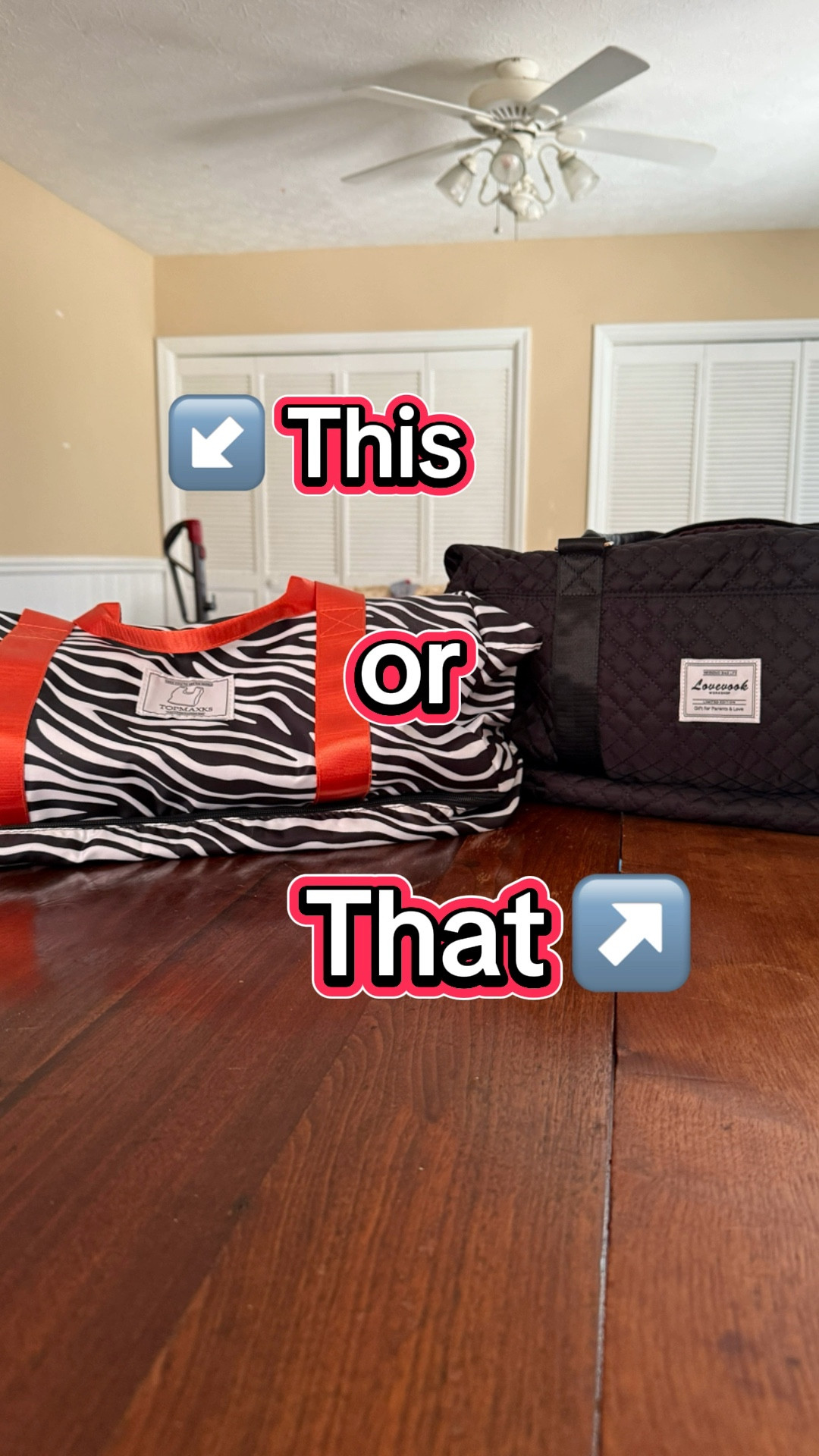 ✨COMPARISON VIDEO✨
So I got the Lovevook Weekender bag and loved it, however, I didn’t want to spend $30 on one for my young teen so I bought a cheaper version thinking it would be about the same but I was WRONG!
The cheaper version sounds like an 80’s windbreaker suit and kind of feels like one too. It’s flimsy, doesn’t have the same features and is something I might use as a gym bag but not a weekend trip. 
In this video I share similarities and differences with measurements  

#LTKGiftGuide #LTKTravel #LTKFindsUnder50