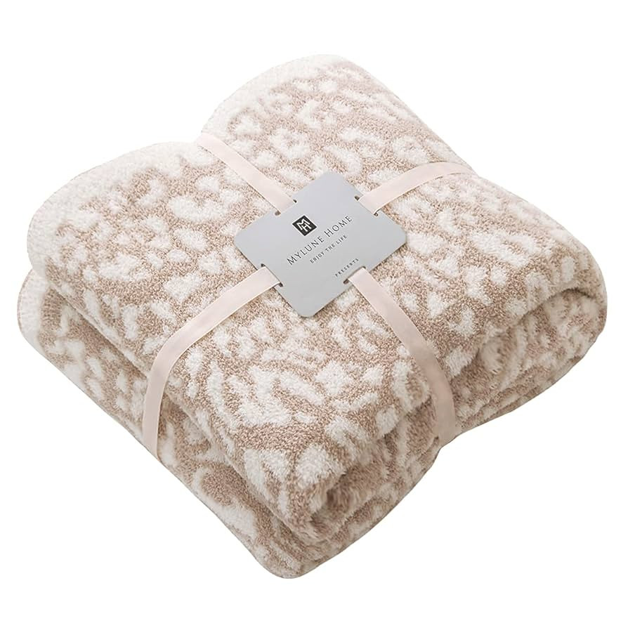 MH MYLUNE HOME Ultra Soft Leopard Throw Blanket (50x60 inches) Microfiber Blankets Plush Warm Rev... | Amazon (US)