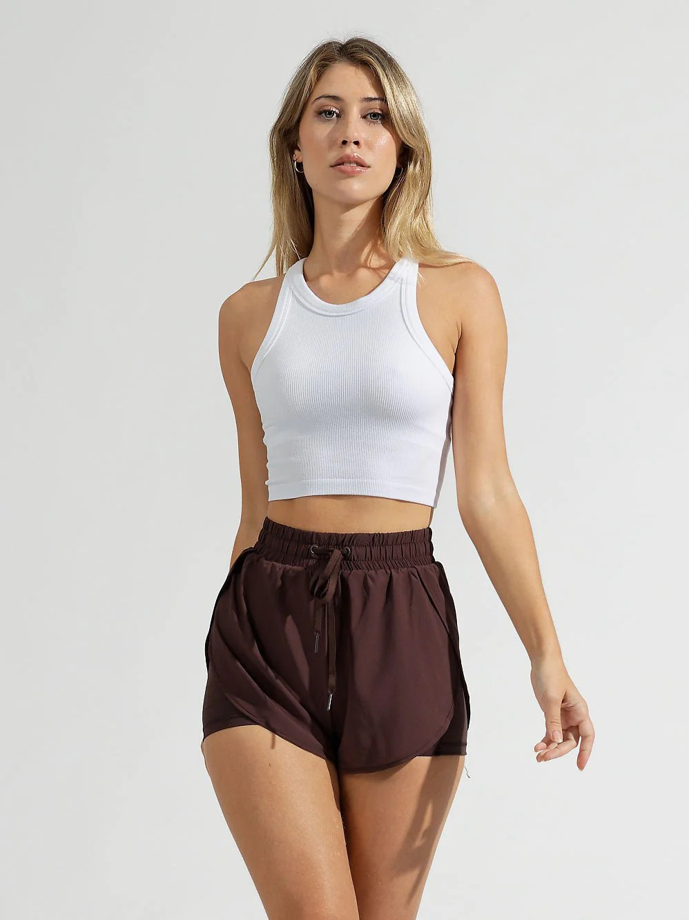 Ribbed Seamless Tank - White L | Buffbunny
