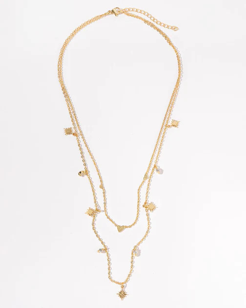 Star Crossed Lovers Layered Necklace - Gold | VICI