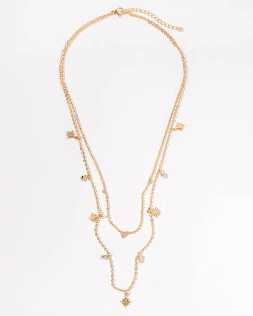 Star Crossed Lovers Layered Necklace - Gold | VICI Collection