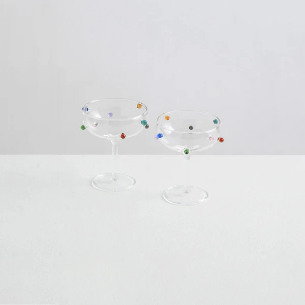 2 Pomponette Coupes | Clear & Multi | Maison Balzac '24 US