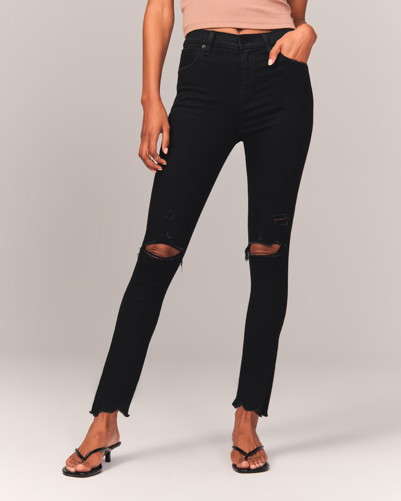 Women's High Rise Super Skinny Ankle Jeans | Women's Bottoms | Abercrombie.com | Abercrombie & Fitch (US)