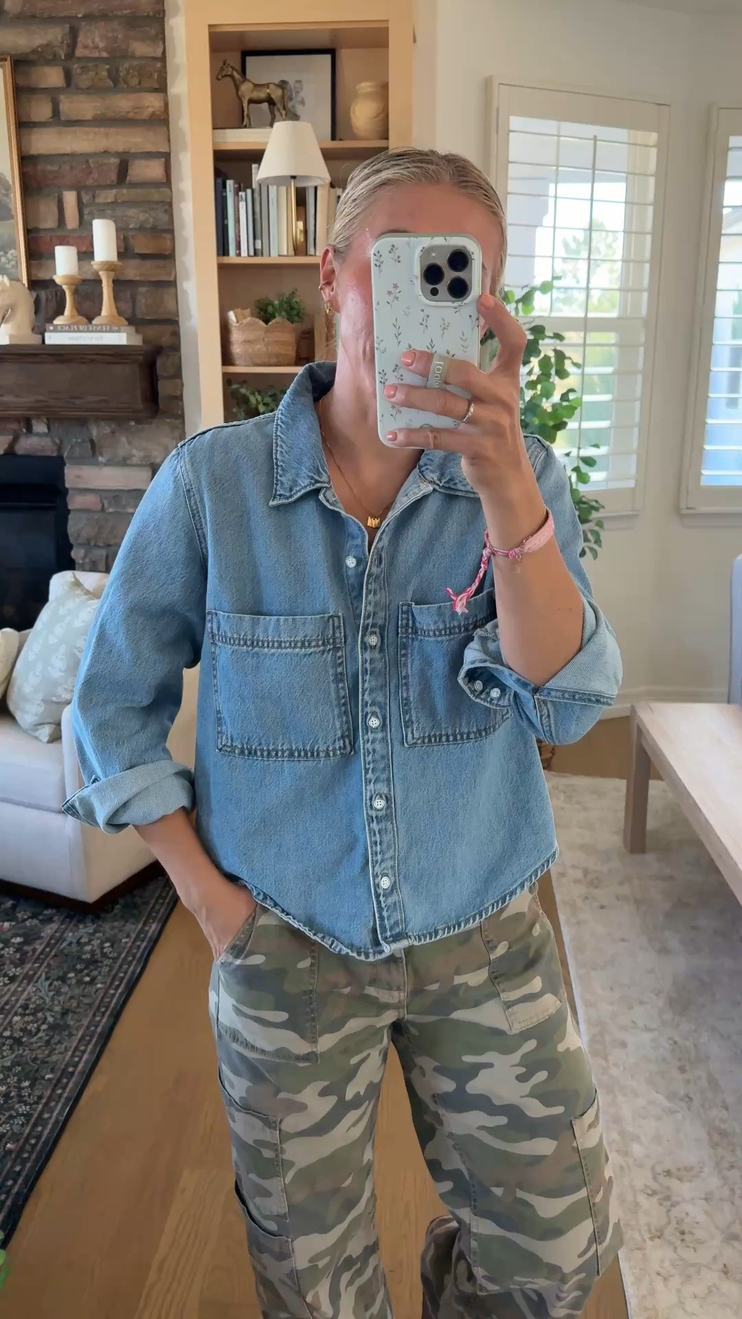 Wearing medium in this denim button up from Target. 

Fall outfit, camo pants

#LTKSaleAlert #LTKSeasonal #LTKOver40