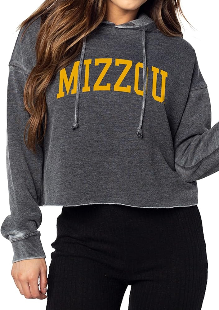 Chicka-d Women's Burnout Cropped Hoodie | Amazon (US)