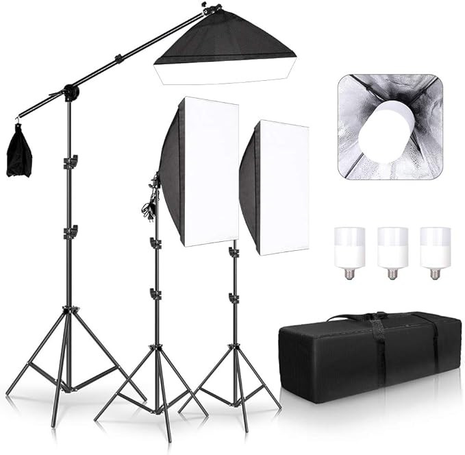 Professional Photo Studio Softbox Lights Continuous Lighting Kit Accessories Equipment with 3Pcs ... | Amazon (US)