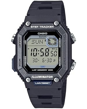 WS-B1000 Series | Men's Digital Watch | (Black) | 100M WR | Step Tracker | LED Illuminator | 100 ... | Amazon (US)