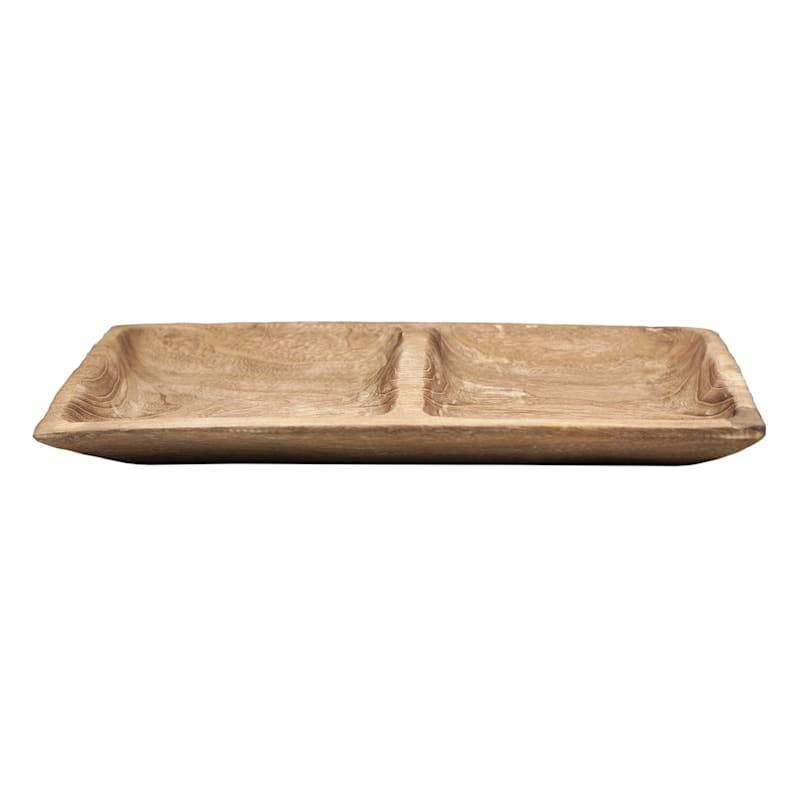 Brown Wood Tray, 27x16 | At Home