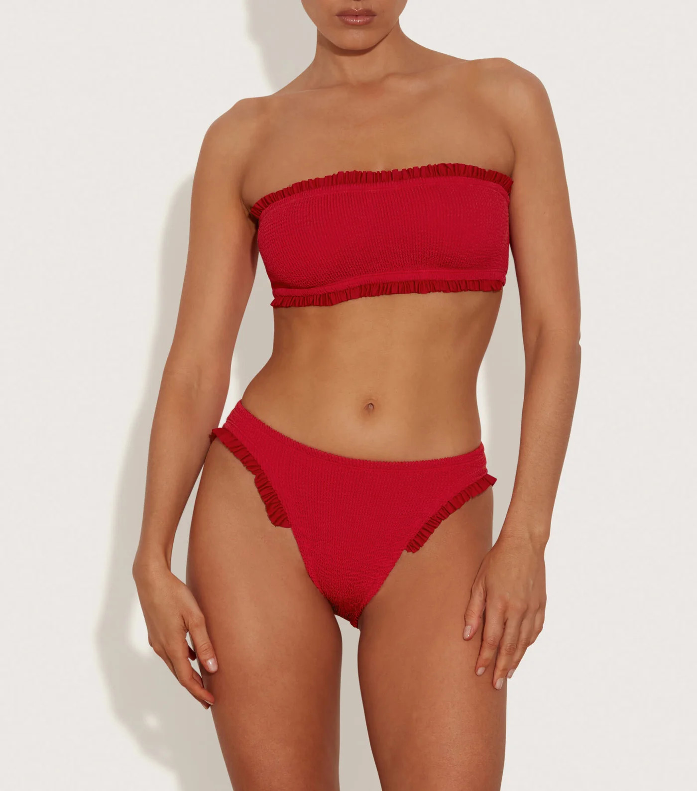 Tracey Frill Bikini - Red | HUNZA G