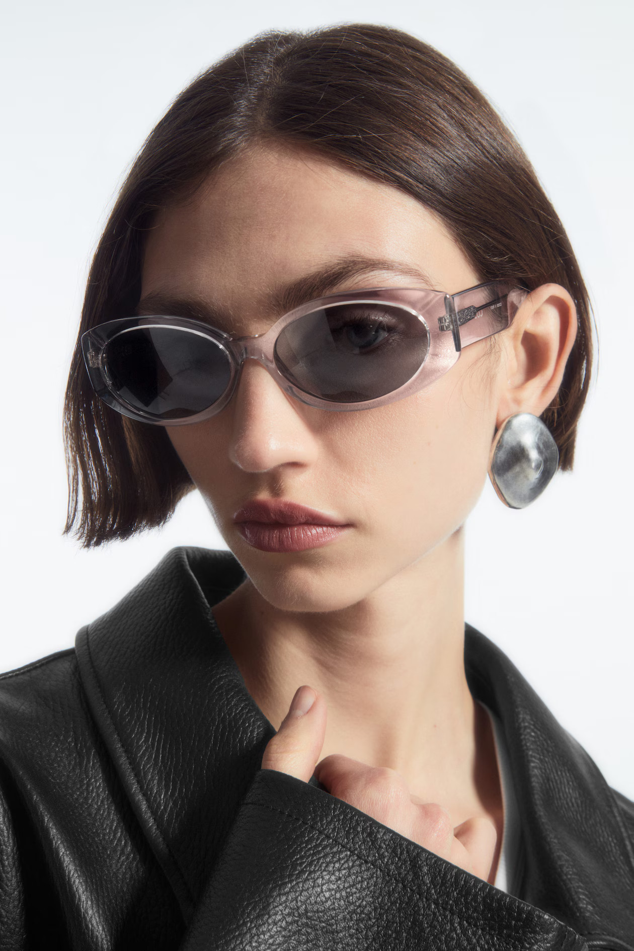 OVAL-FRAME SUNGLASSES - CLEAR | COS (AU)