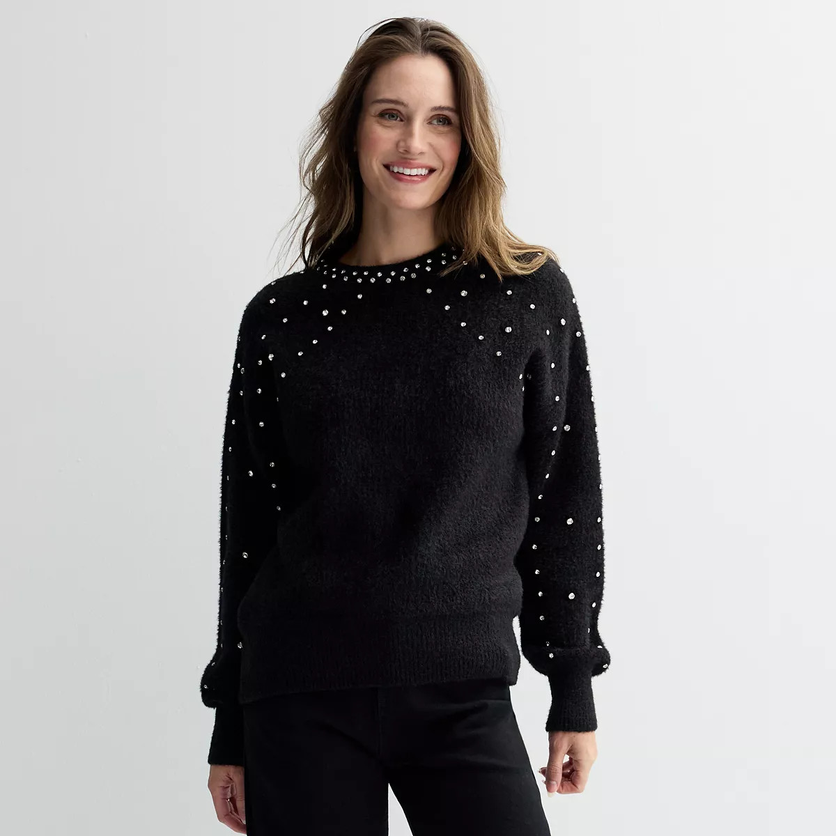 Women's Farmers Market Embellished Eyelash Sweater | Kohl's