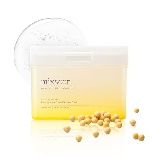 mixsoon Bean Toner Pad,Moisturizing, Elasticity,Exfoliation, Bean Extracts, Cotton Pad (280ml/9.46fl.oz/70 Sheets) | Amazon (US)
