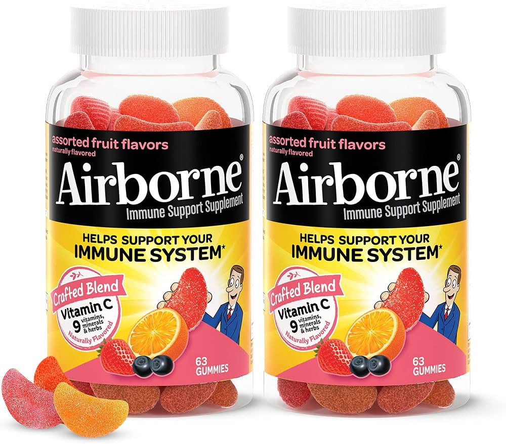 Airborne 750mg Vitamin C Gummies For Adults, Immune Support Gummies With Powerful Antioxidants Vi... | Amazon (US)