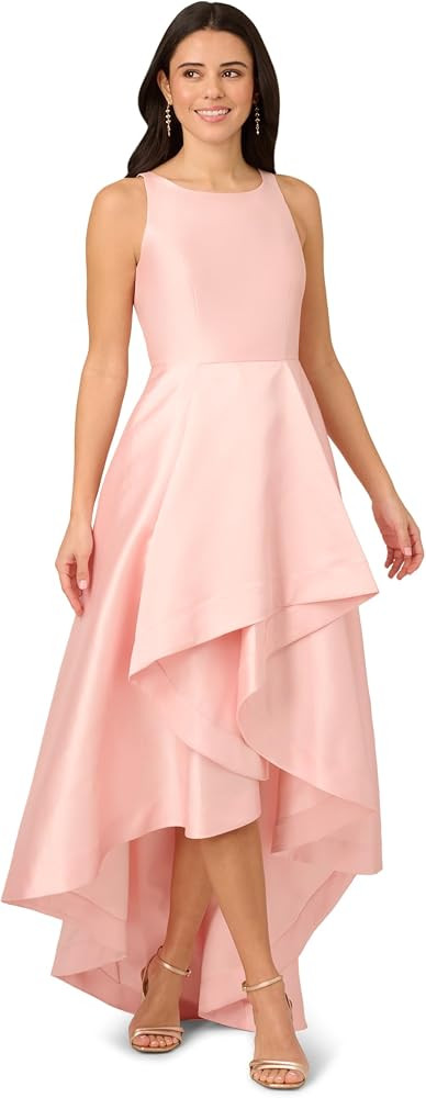 Adrianna Papell Womens Mikado High-Low Gown | Amazon (US)