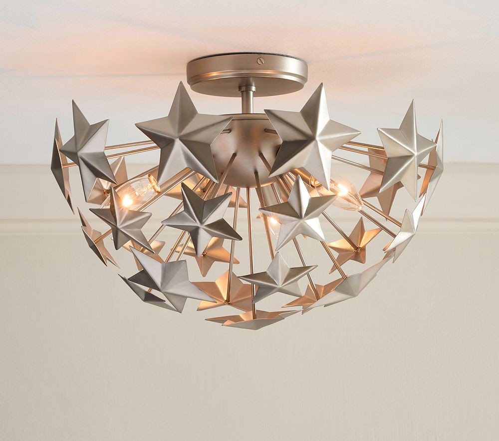 Shooting Star Semi Metal Flush Mount (17") | Pottery Barn Kids