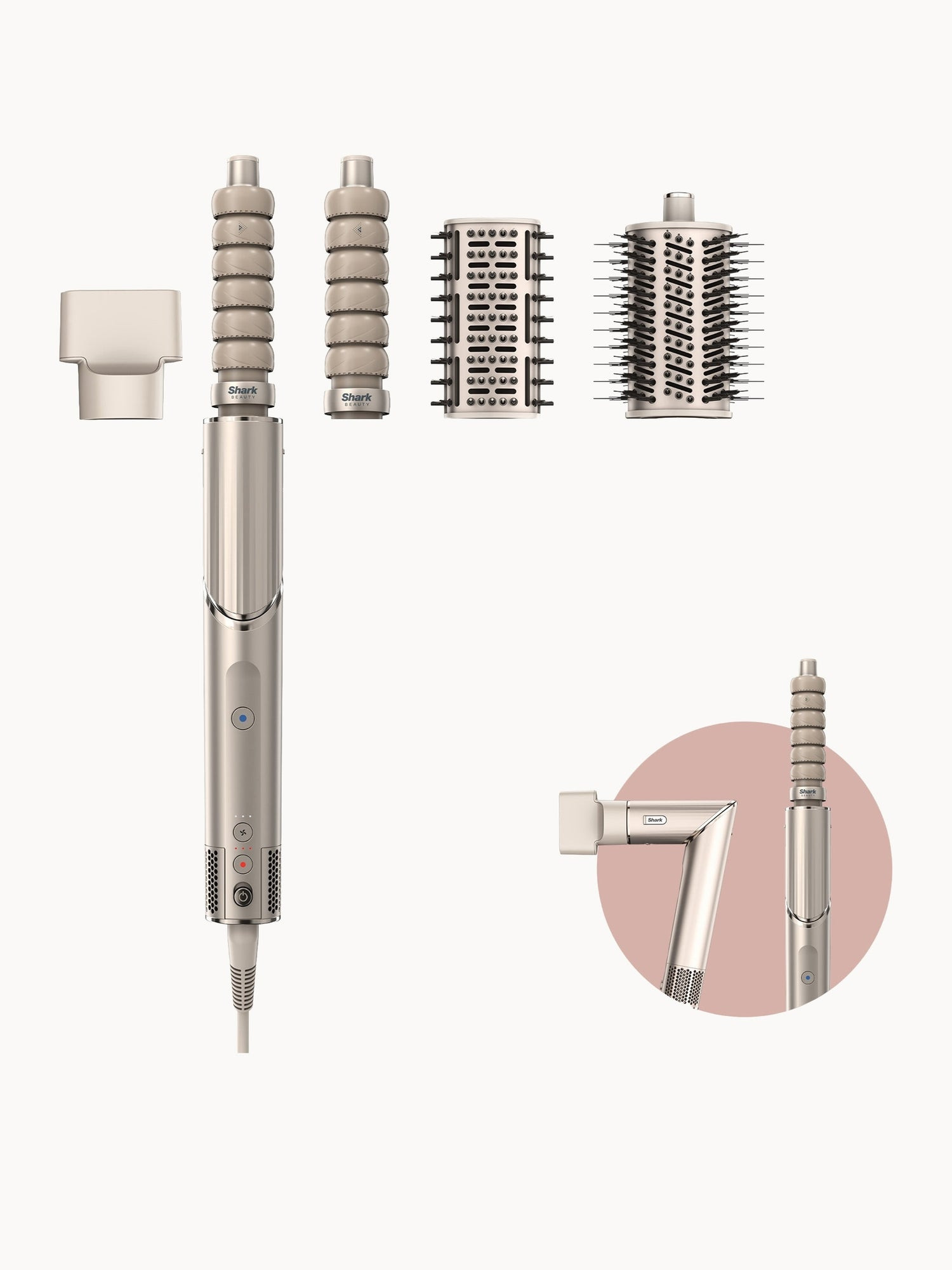 Shark Beauty FlexStyle 4-in-1 Air Styler and Hair Dryer - Stone | Look Fantastic (UK)