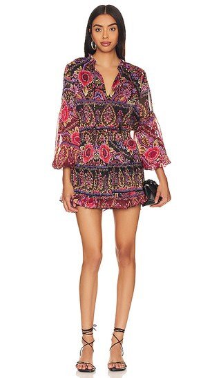 Elisabetta Mini Dress in Flora Valentina Mix | Revolve Clothing (Global)