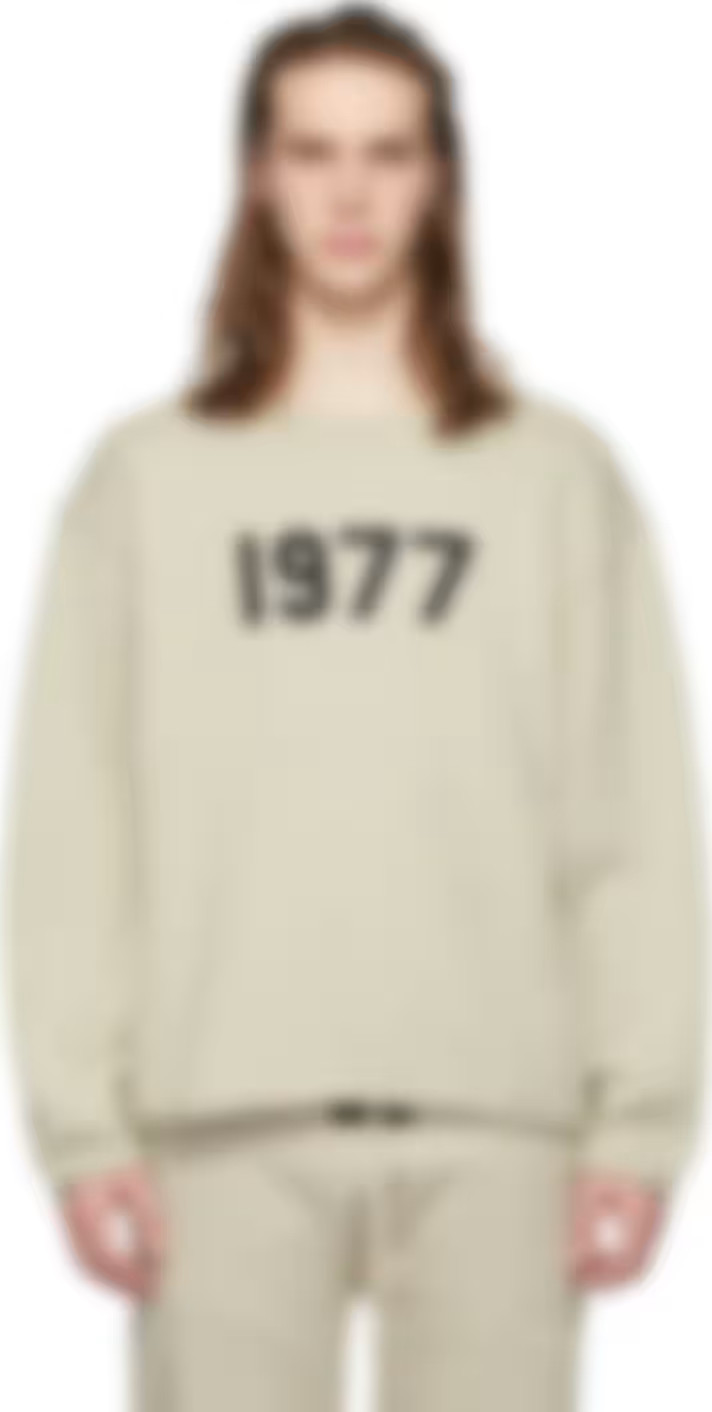 Beige Raw Edge '1977' Sweater | SSENSE