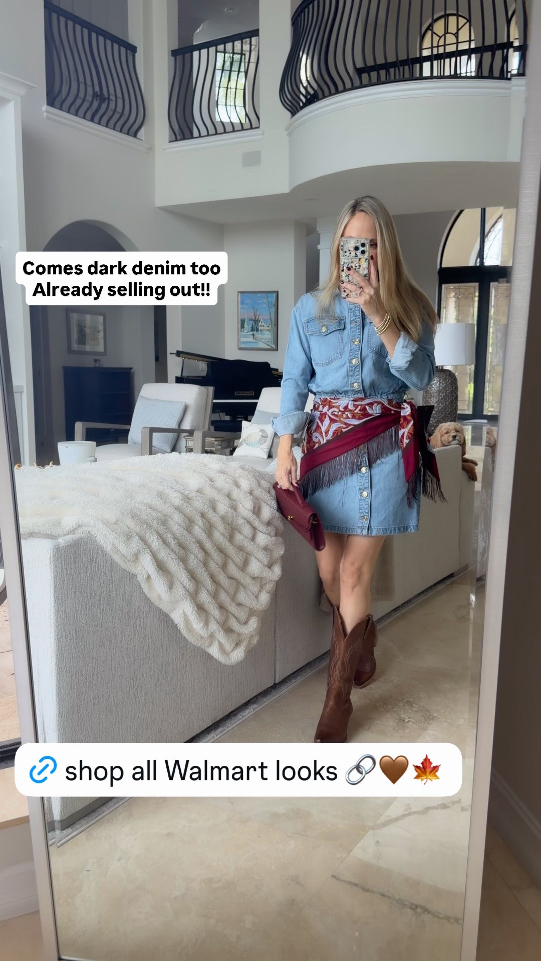 Slightly obsessed with this little denim dress from Walmart. It’s so soft. The material feels amazing. It’s pretty much a lightweight material but not cheap feeling. Wearing a size small fits perfectly. Also comes in a denim. Dark wash. Would also be perfect country concert outfit look

#LTKootd #LTKgrwm #LTKOver40