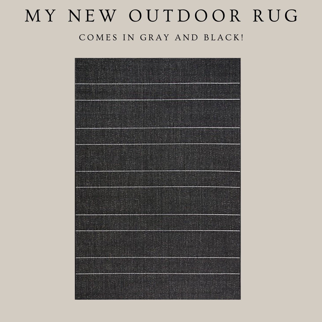 Beautiful outdoor rug that comes in gray and black!  I bought the black one!  Great reviews and a great price point!

#LTKSaleAlert #LTKHome #LTKFamily