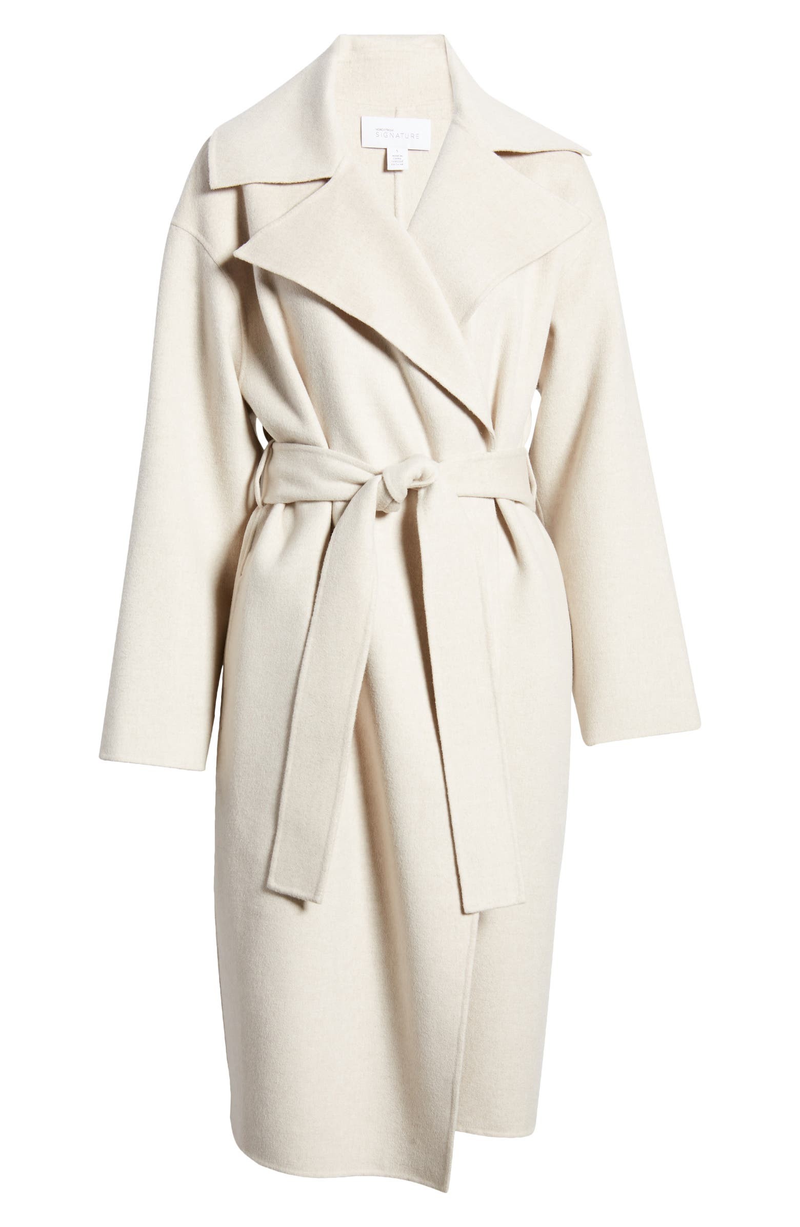 Waterfall Lapel Double Face Wool & Cashmere Coat | Nordstrom