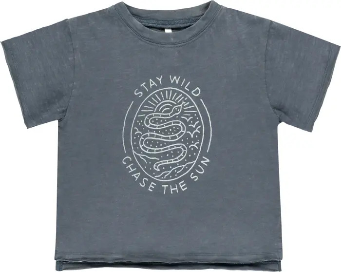 Rylee + Cru Kids' Raw Edge Cotton Graphic T-Shirt | Nordstromrack | Nordstrom Rack