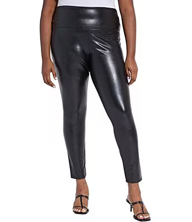 Lysse Textured Plus Size Faux Leather Skinny Leggings - 1X | Dillard's
