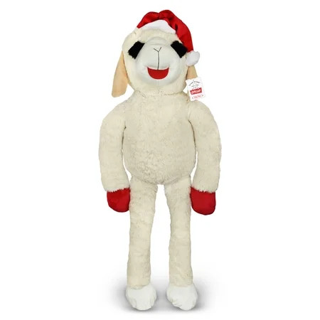 Multipet Holiday Super-Sized Plush Lamb Chop with Santa Hat, 3 Feet Tall, Limited Edition | Walmart (US)